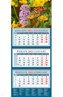 Zakazat.ru: Календарь квартальный на 2022 год Красивая бабочка на цветке (14244).