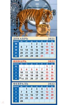 Zakazat.ru: Календарь квартальный на магните на 2022 год Год тигра - год новых возможностей (34214).