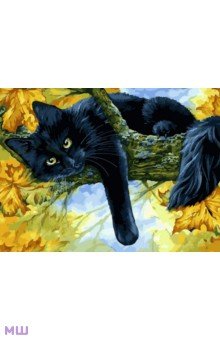 Живопись на холсте Осенний кот.