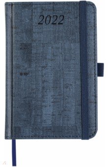 

Ежедневник датированный на 2022 год, Wood, А6, 168 листов, синий