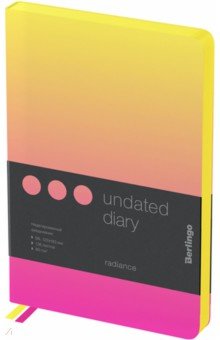 Ежедневник недатированный Radiance, В6, 136 листов, желтый/розовый.