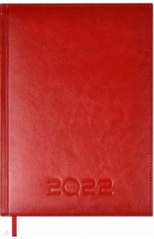 Ежедневник на 2022 год Сариф-эконом, А5, 176 листов, красный.