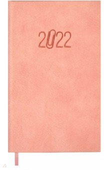 Еженедельник датированный на 2022 год, Вачетто розовый, 64 листа, А6.