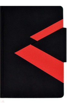 Ежедневник недатированный, Виннер черный/красный, 160 листов, А5.