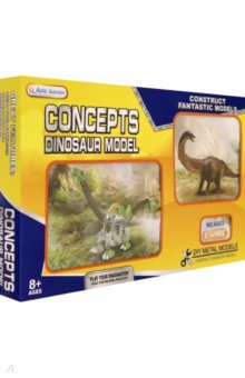 Металлический конструктор Динозавр 3, 141 деталь.