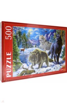 Puzzle-500. Волки и снежная ночь.