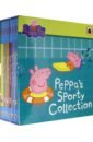 Peppa's Sporty Collection. 6-board book box peppa loves sport sticker book