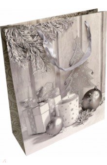 

Пакет подарочный. Новый год в серебре