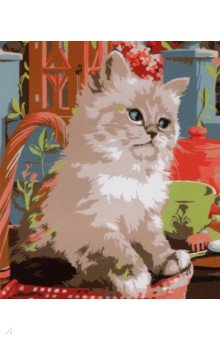 

Раскраска по номерам Котёнок
