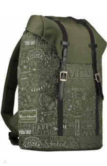 Рюкзак городской VEGAN, темно-зеленый
