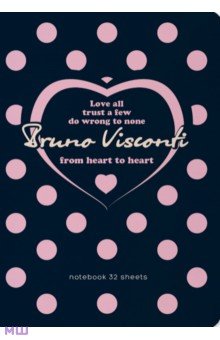 Записная книжка From Heart to Heart, А6, 32 листов, клетка Bruno Visconti - фото 1