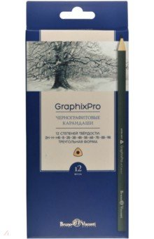 

Набор карандашей чернографитовых GraphixPro, 2H-9B, 12 штук