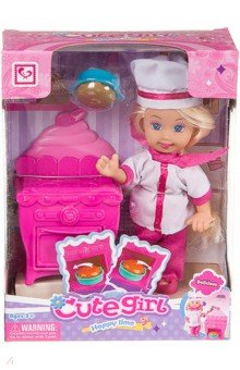 Набор игровой Cute Girl с куколкой, поварёнок Bondibon
