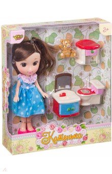 

Кукла Катенька с мебелью. Ванная комната