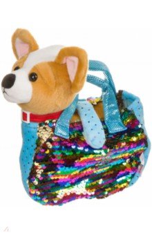 Собачка в сумке с пайеткиами Милота. Чихуахуа, с ошейником и поводком Bondibon - фото 1