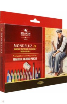 

Карандаши акварельные Mondeluz Old Man 3711, 24 цвета, с кистью и точилкой