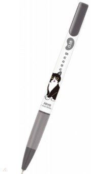 Ручка шариковая автоматическая Naong Black-White Manx, 0,38 мм., черная