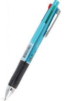 Ручка шариковая автоматическая Multipen, 4 цвета и карандаш, бирюзовая JAVA