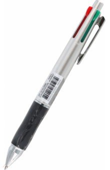 Ручка шариковая автоматическая Multipen, 4 цвета и карандаш, серебряная JAVA