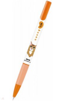 Ручка шариковая автоматическая Naong Abyssinian cat, 0,38 мм., оранжевая JAVA