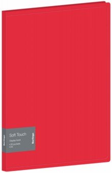 Папка с 30 вкладышами Soft Touch, красная