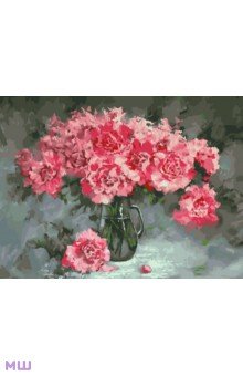 Живопись на холсте Розовые пионы