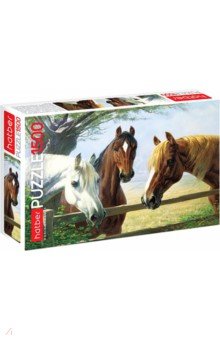 Puzzle-1500 Прекрасные лошади Хатбер