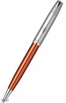 Ручка шариковая автоматическая Sand Blasted Orange CT, черная Parker