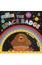 The Space Badge moving colorful solar system and planets with the
