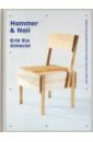 Almqvist Erik Eje Hammer & Nail. Making and assembling furniture designs inspired by Enzo Mari cover on a chair with a backrest chilly velour beige stitching 06