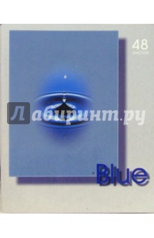 Тетрадь 48 листов (клетка) Голубой /С15401.