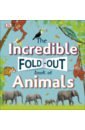 The Incredible Fold-Out Book of Animals zoo big size wild animals elephant zebra rhinos action figures set children wildlife toys simulation animal model kids toys