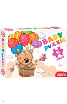 Baby Puzzle-12 Мишка и воздушные шары