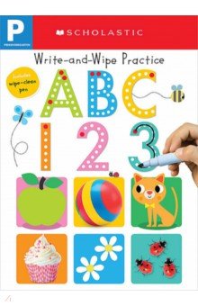 ABC 123. Write and Wipe Practice