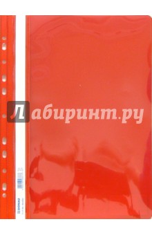 Папка-скоросшиватель (красная) европланка А4 /1704-04.