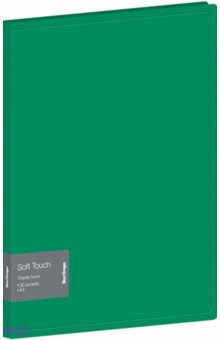 Папка с 30 вкладышами Soft Touch, зеленая