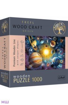 Puzzle-1000 Путешествие по Солнечной системе, деревянный Trefl