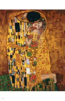 Картина по номерам на холсте с подрамником Поцелуй. Густав Климт