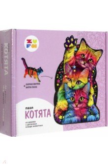 Пазл деревянный развивающий Котята, 164 детали