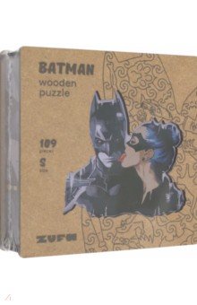Деревянный пазл с двухслойной крышкой Бэтмен, 109 деталей