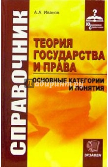 Справочник по теории государства и права: основные категории и понятия