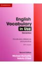 McCarthy Michael, O`Dell Felicity English Vocabulary in Use: Elementary introduction to japanese self study japanese student classification vocabulary book n1 n5 vocabulary teaching material foundatio