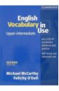 McCarthy Michael English Vocabulary in Use: Upper-intermediate redman stuart english vocabulary in use pre intermediate