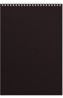 Блокнот Office, черный, А4, 60 листов, клетка