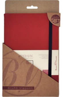 Ежедневник недатированный Megapolis velvet, ярко-бордовый, А5, 160 листов