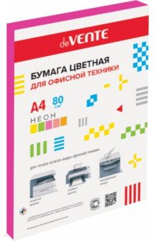 

Бумага цветная для принтера, неоново-малиновая, A4, 100 листов