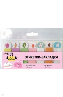 Этикетки-закладки Macaron animals, 7 дизайнов