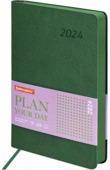 Ежедневник датированный на 2024 год Stylish, зеленый, А5