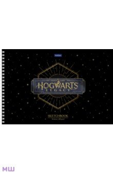 Альбом для рисования SketchBook. Hogwarts Legacy, 20 листов, черная бумага Хатбер