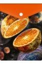 Обложка Папка для документов Космический апельсин, вертикальная